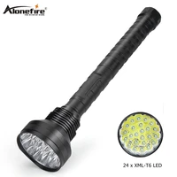 alonefire hf24 high power led flashlight t6 led 38000lm ultra bright glare torch working lamp floodlight accent light camping