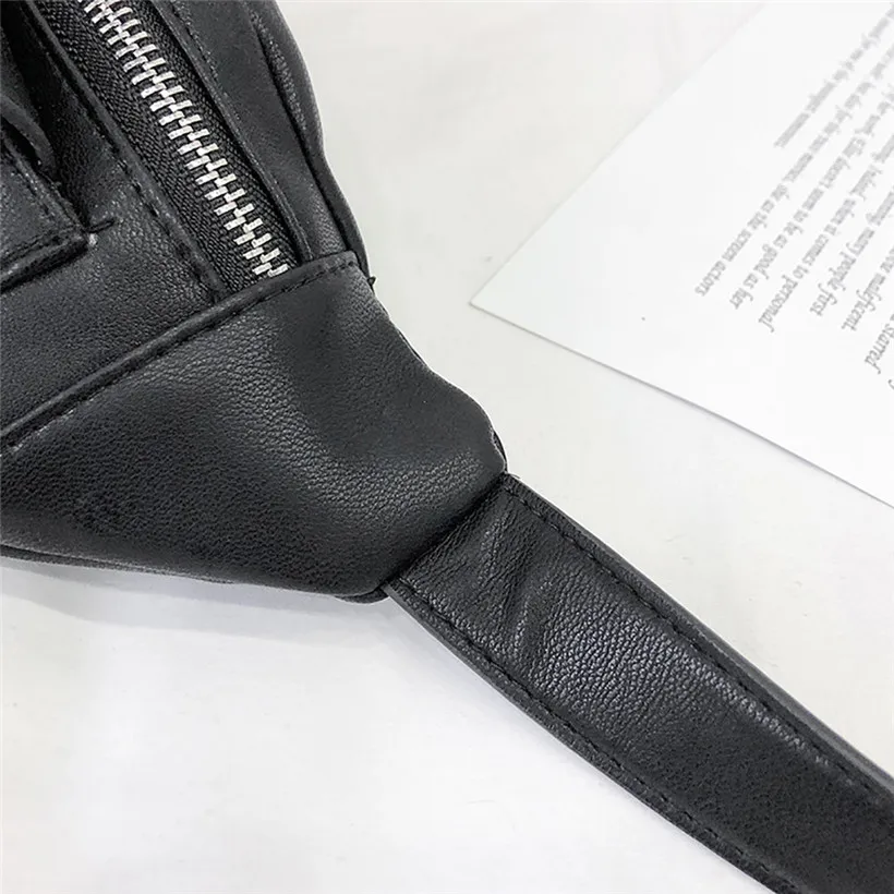 

HTNBO Simple Fashion Belt Waist Bag Leather PU Fanny Pack Women Ladies Female Crossbody Shoulder Bags Phone Pouch Money Holder