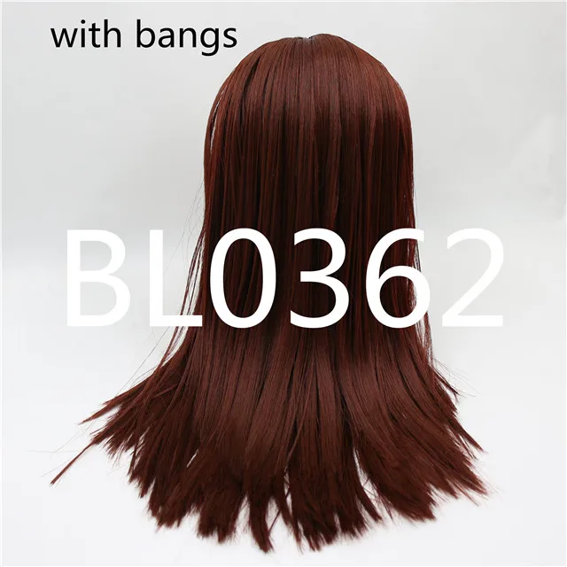 blyth doll icy RBL scalp and dome oily hair long straight hair red brown hair for DIY custom doll - Цвет: oily hair