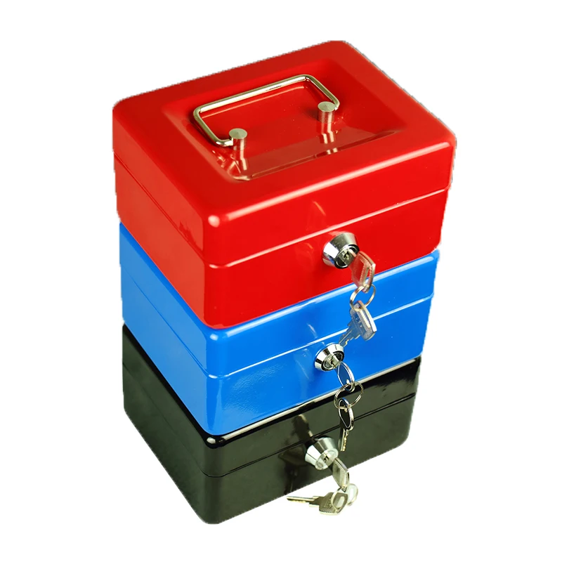 Бесплатная доставка Мини Портативный стальной ящик для мелких наличных сейф
