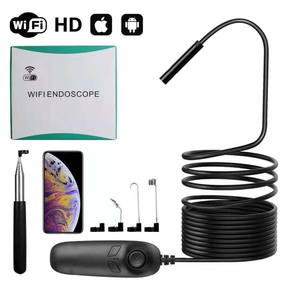 Беспроводная Wi-Fi эндоскопическая камера 2MP 1200P для Android и ISO | Безопасность защита