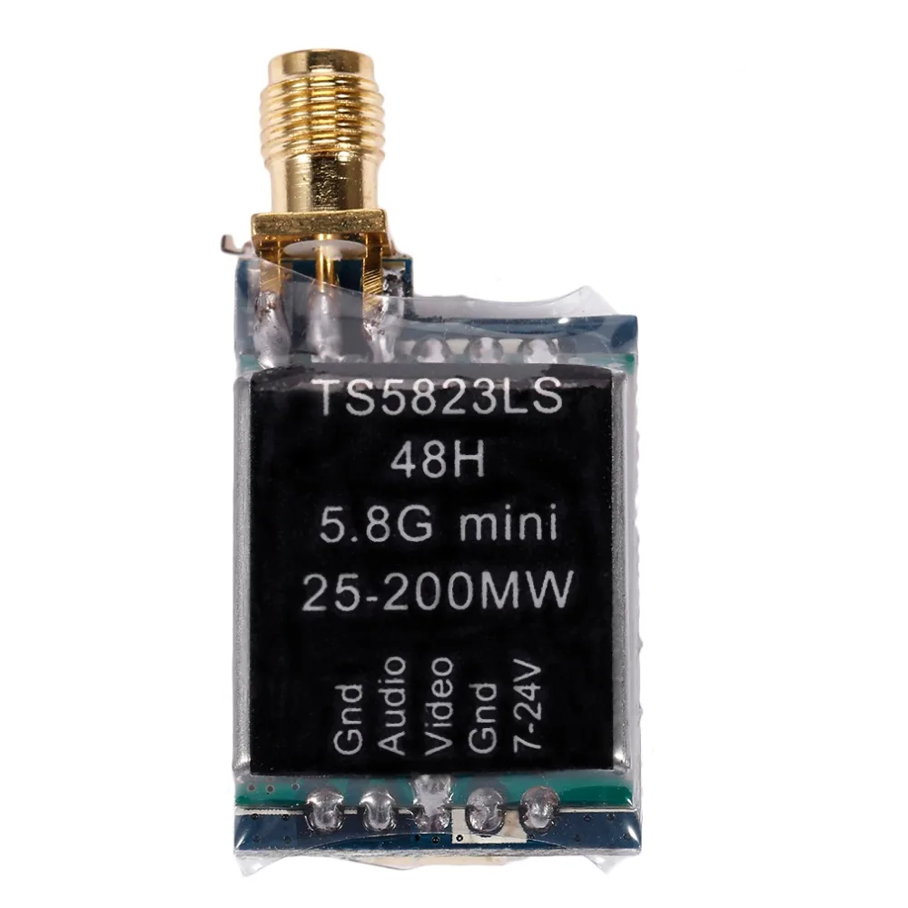 TS5823LS 5 8G Mini 25-200 МВт 48 каналов регулируемый переключаемый AV беспроводной FPV