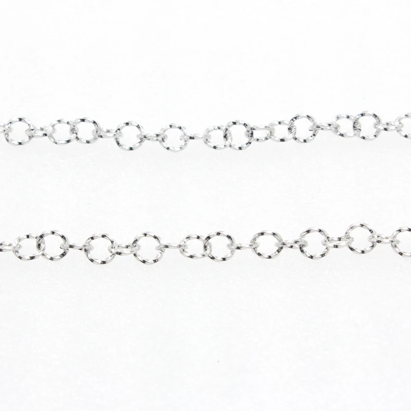 

Carvort New arrival 7.0mm width 24'' Stainless steel Circular embossed chain chain for floating locket