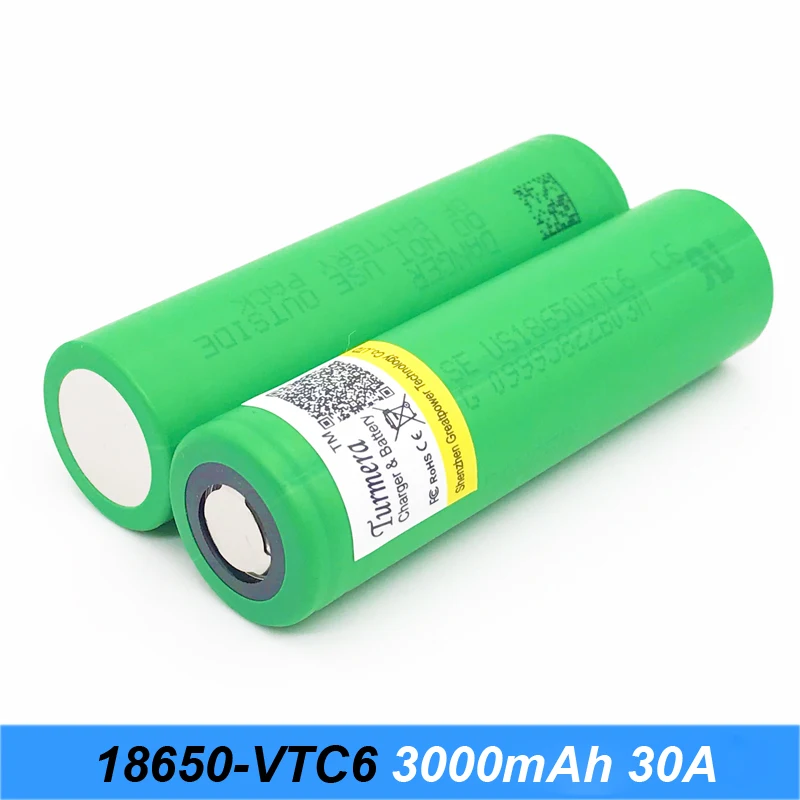 18650 VTC6 аккумулятор 3000mAh 3,7 v 30A для модной коробки электронной сигареты 18650 батареи для отверток с чехол для хранения j6