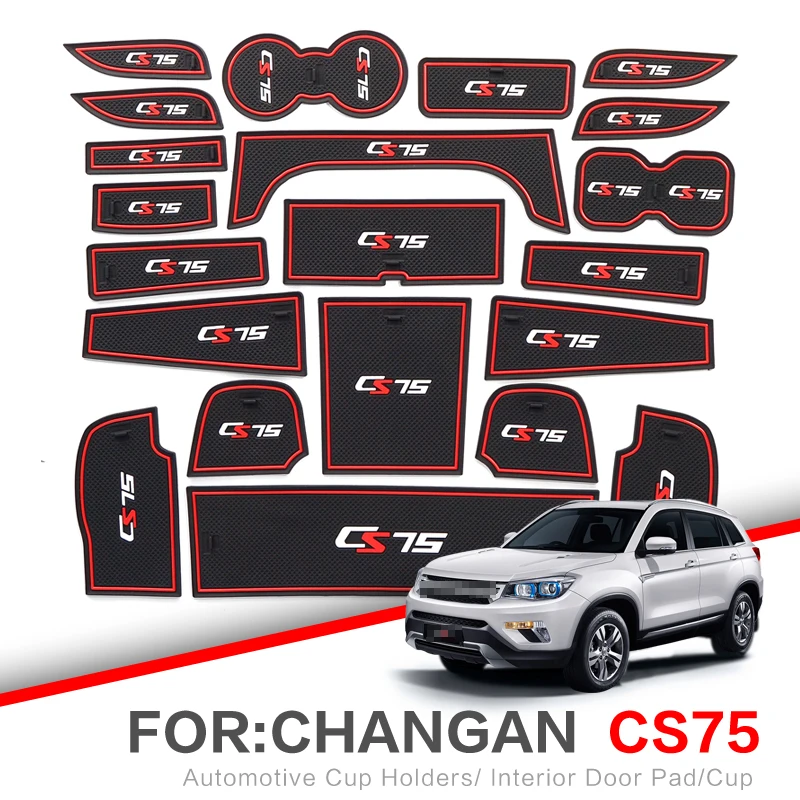 Коврик ZUNDUO со слотом для ворот Changan CS75 2013 2019 коврик с пазами двери Нескользящие