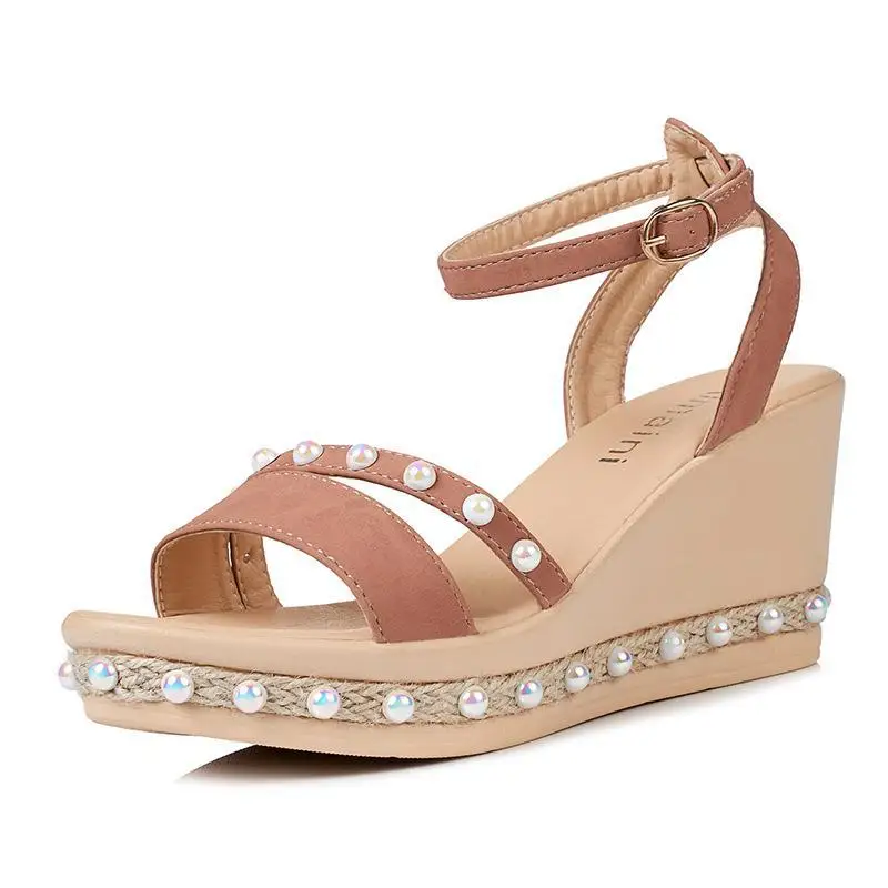 Женский 2018 лето новый стиль открытый носок сандалии склон с корейской версии