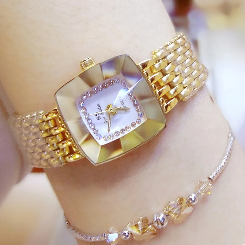 Часы-браслет для женщин модные кварцевые часы с хронографом зеркальная резка