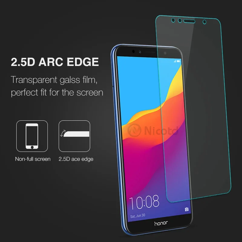 Nicotd 2 шт. 9H Премиум Закаленное стекло для Huawei Honor 7A pro 5 7 дюймов защита экрана