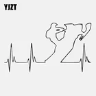 YJZT 14,9 см * 8,4 см Приключения снегохода сердцебиения виниловая мотоциклетная наклейка автомобильная наклейка