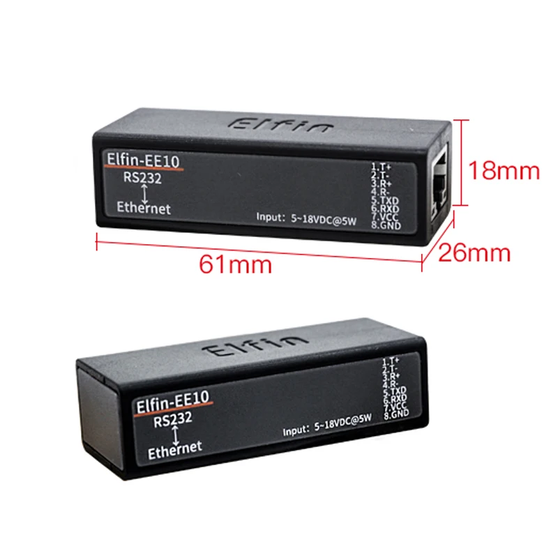 Серия RS232 в Ethernet конвертер Modbus TCP сервер UPD клиент 10/100 м адаптивная Поддержка MAC