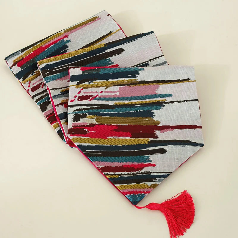 Европейский стиль роскошный настольный флаг Модный Красочный жаккардовый