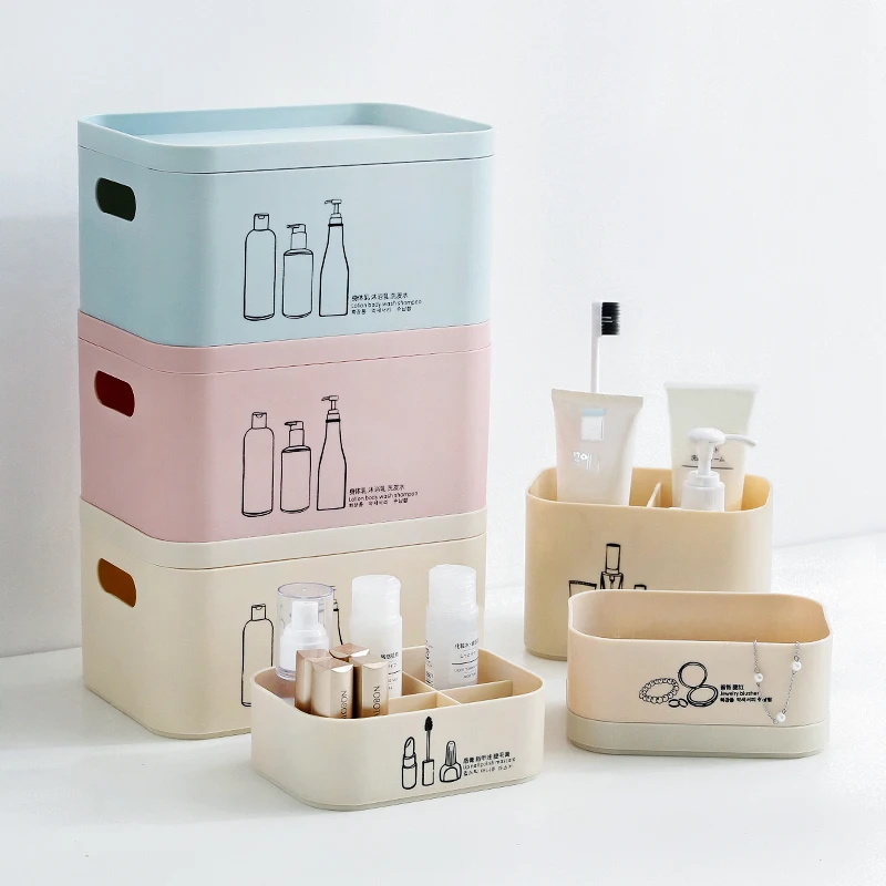 3 цвета коробки для хранения косметики пластиковые разделительные сетки Чехлы