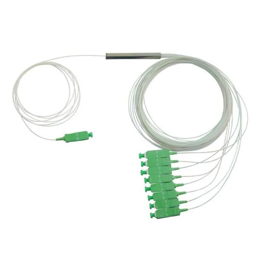 50шт 0.9мм SM разветвитель PLC 1x8 SC APC MINI трубка 1310/1550нм на