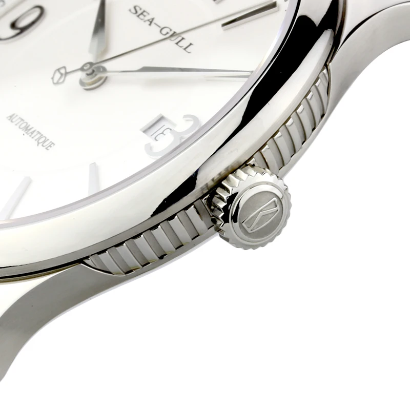 Аутентичные дизайнерские часы Seagull Series 3 Hands Date Exhibition Back ST21 автоматические