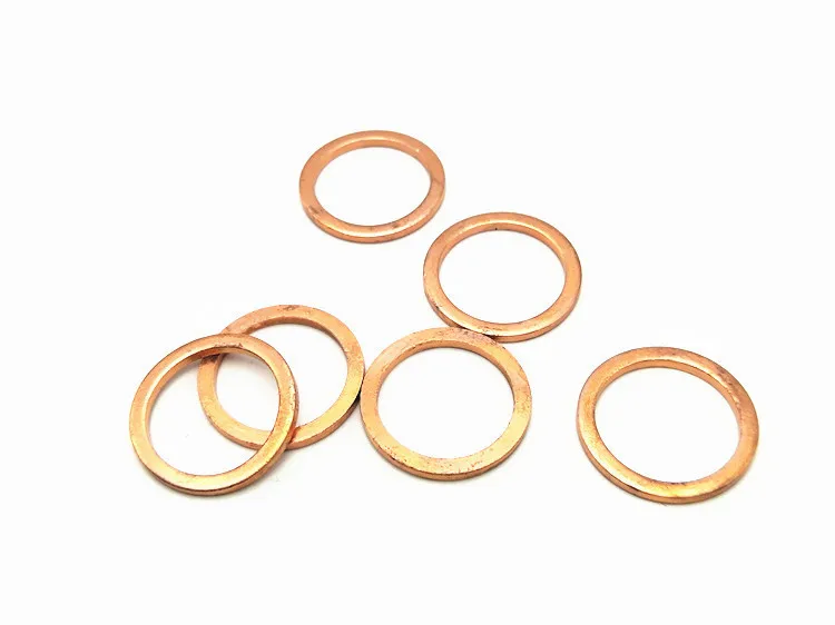 

DIN7603 M6 M8 M10 M12 M13 M14 M20 Sealing Copper Washer Flat Ring Seal Gasket For Boat Generators Machinery