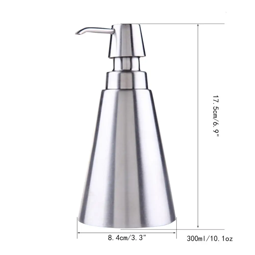 Дозатор мыла из нержавеющей стали серебристого цвета 300 мл|dispenser products|soap dispenser
