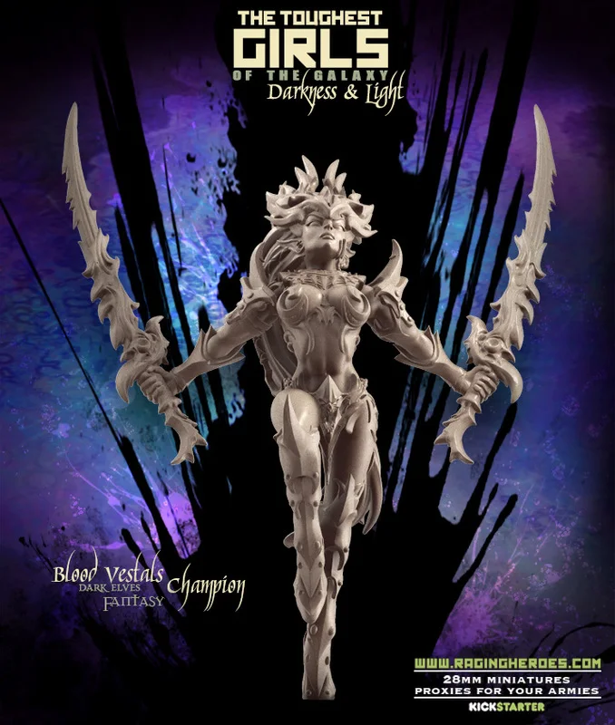 [Loong Way Miniatures] Raging Heroes Blood Vestals Command Group 35 мм миниатюрная смола|Аксессуары для