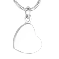 K9421 Stainless Steel Small Heart Charm Cremation Pendant Keepsake Necklace Ashes Holder Urn Keepsake Jewelry