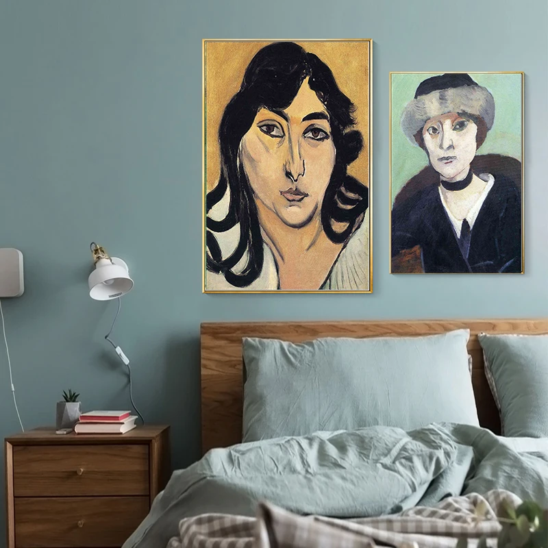 Laurette с длинными застежками женское лицо фавизм Анри Матисс холст картины
