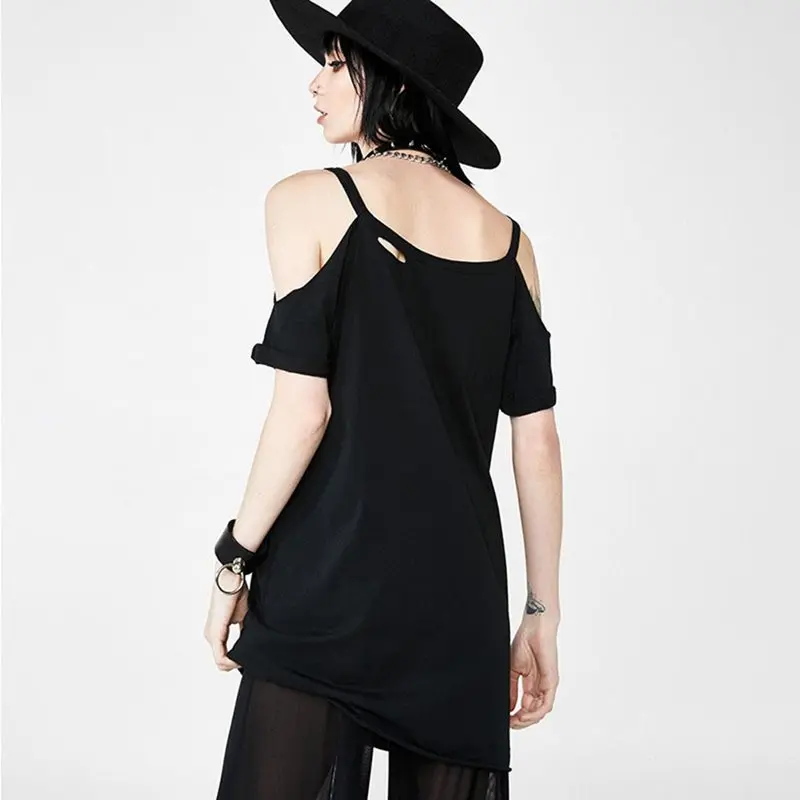 Ruibbit с открытыми плечами Сексуальная графическая Женская Повседневная футболка