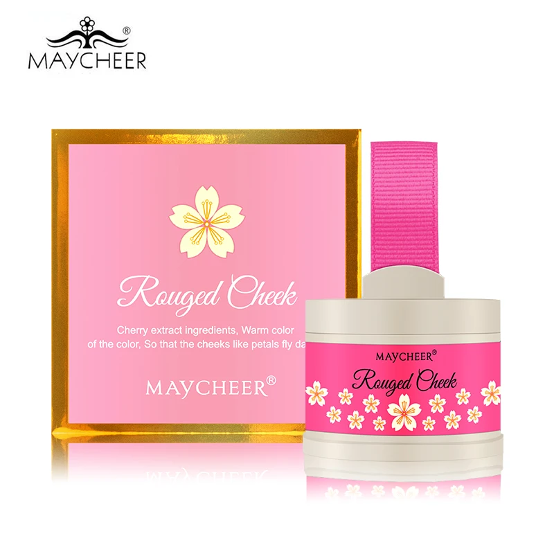 MAYCHEER 6 Colors Mini Blusher Rouged Cheek Powder Blush with Sponge &amp Mirror Bronzer Natural Tone Bar Warm Pink Nude Cosmetics | Красота