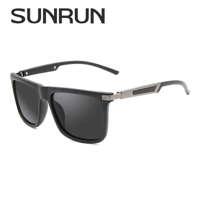 SUNRUN Модные поляризованные солнцезащитные очки Для мужчин квадратные подходят