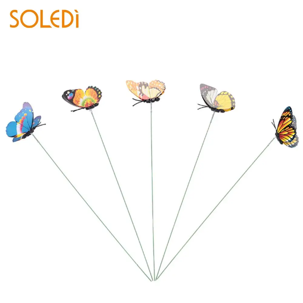 SOLEDI 15 шт./лот 3D Искусственные Украшения для сада в виде бабочек имитация