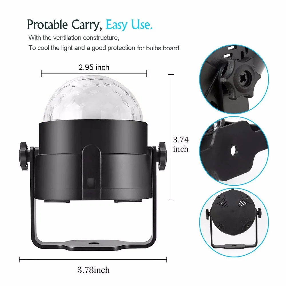 Миниатюрная светодиодная RGB лампа с беспроводным управлением прозрачный