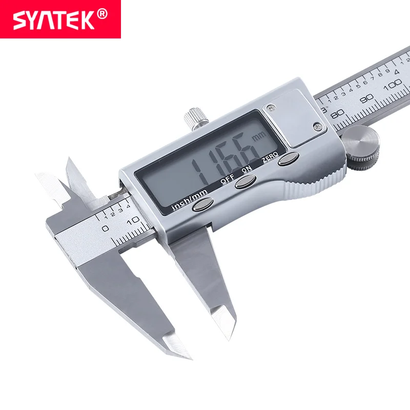 Syntek металлический корпус 6-дюймовый 150 мм Нержавеющая сталь электронный цифровой
