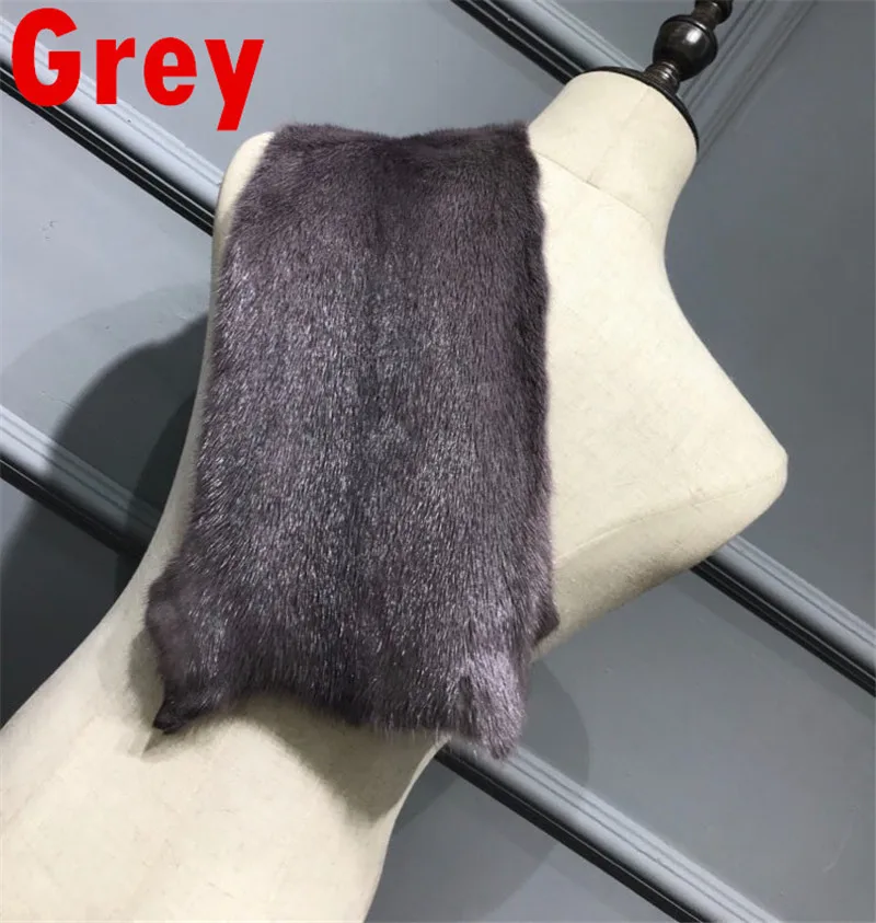 Dark Grey Furealux, настоящая норковая шуба для женщин, Толстая теплая зимняя куртка, Женская норковая шуба с отложным воротником - Цвет: Dark Grey