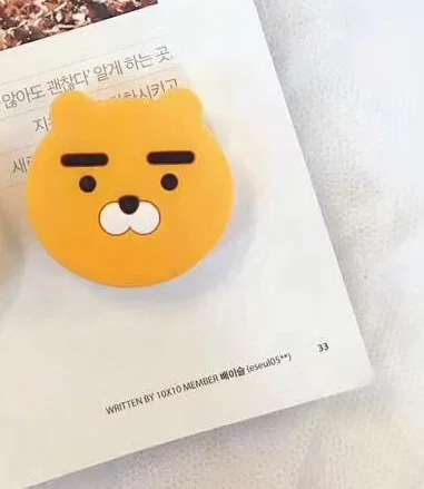D 10 шт./лот 3D мультфильм Ryan Bear Peach силиконовая воздушная подушка подставка для мобильного телефона держатель аксессуары для планшета подставка для телефона подставки вечерние сувениры - Цвет: D