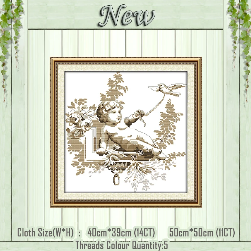 Картина Cupid cherub and dove рассчитана на холст DMC 11CT 14CT наборы Сделай Сам Набор для