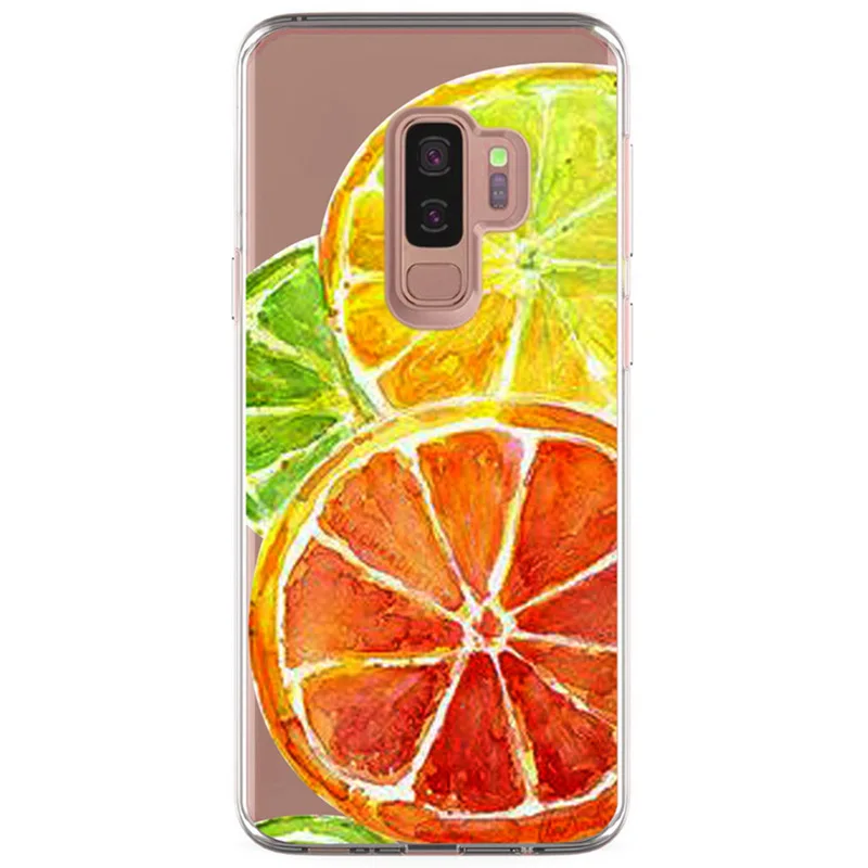 Для Samsung Galaxy S8 S9 S9Plus edge Note 8 A3 A5 2017 TPU красочные мягкие фрукты ананас окрашенные Desig