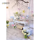 Фон Laeacco с изображением весенних пасхальных яиц, деревянной стены, интерьера, для фотостудии