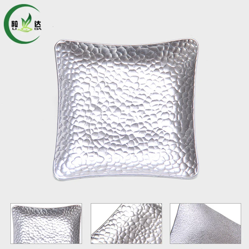 8x8 см квадратная металлическая Чай коврик пуэр лоток Улун CupTray |