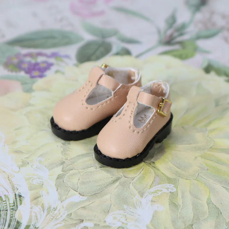Brown Shoes for 1/6 Blyth doll cute leather shoes 3.3cm in six colors suitable for JOINT body Free shipping - Цвет: Brown