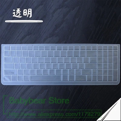 transparent 15,6 ''Силиконовая Защитная крышка для клавиатуры ноутбука Asus Rog GL552 GL552J GL552JX GL552V X4200 JX4720 GL552JX - Цвет: transparent