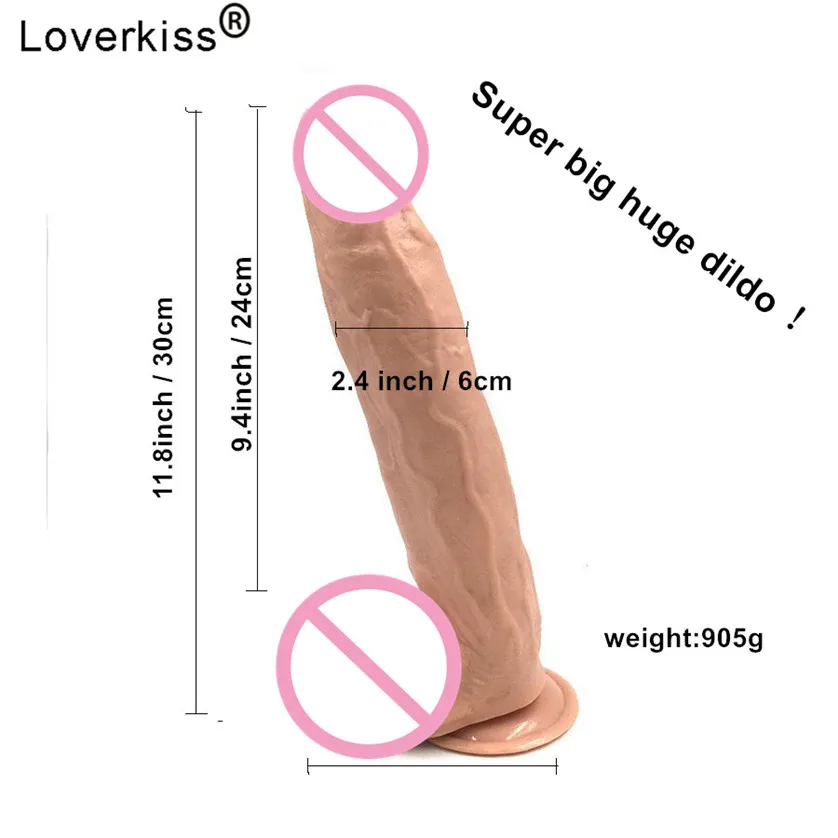 Loverkiss очень большие фаллоимитаторы 2 4*11 8 дюйма присоска фаллоимитатор