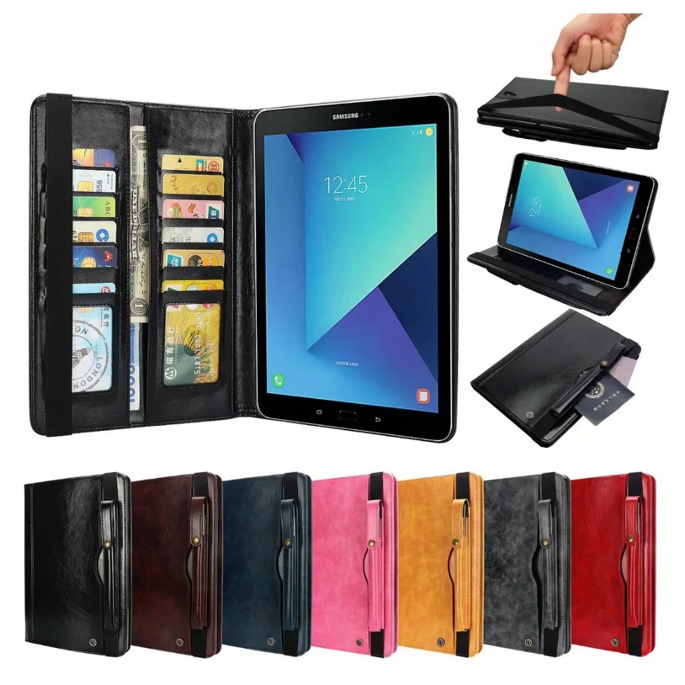 Для Samsung Galaxy Tab S3 9 7 дюймов флип кейс T820 T825 чехол Ретро Бизнес планшет кожаный