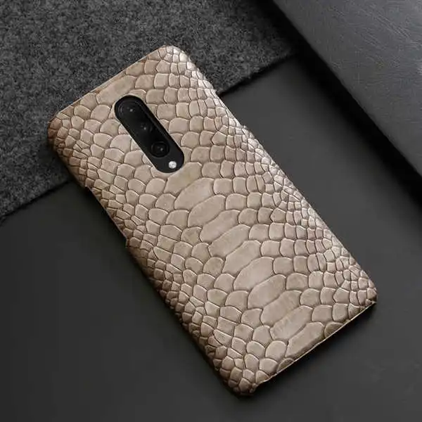 Для Oneplus 7 Pro Чехол из искусственной кожи со змеиным узором чехол для Oneplus 6 7 модный винтажный кожаный чехол для One plus 6T - Цвет: White