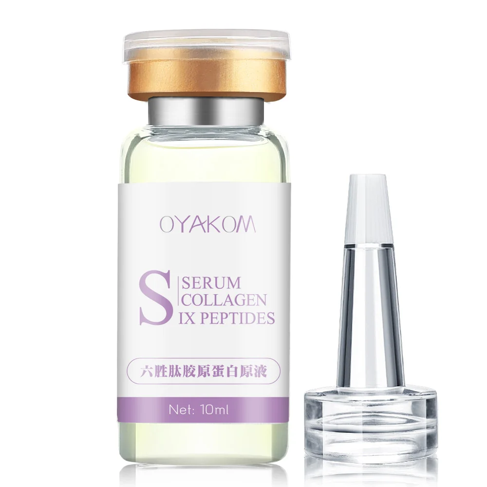 10m lSix Peptides Гиалуроновая кислота+ алоэ вера+ Коллаген Сыворотка с пептидами увлажняющий крем для лица Витамин С отбеливающий улиточный уход за кожей с сывороткой антивозрастной крем - Цвет: 10m lSix Peptides