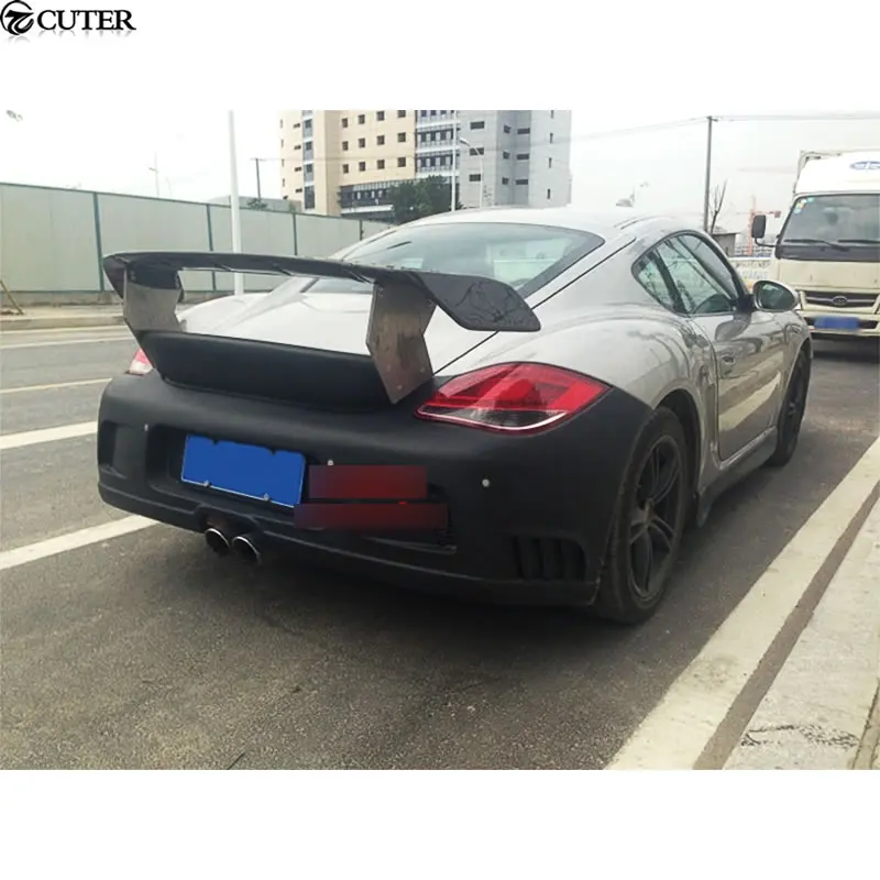 987 углеродное волокно комплект кузова автомобиля задний спойлер багажника губа