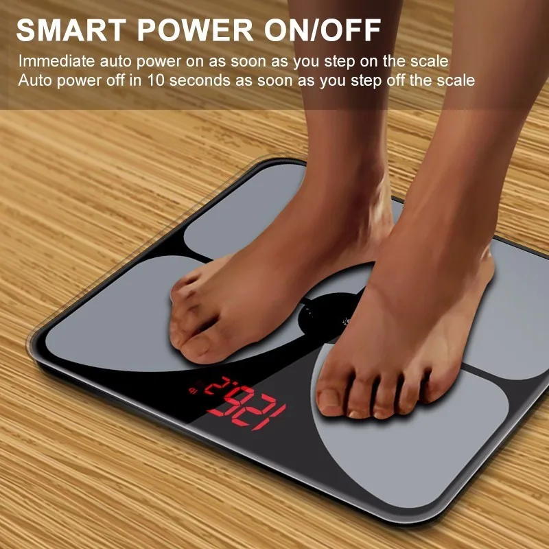 

A3 USB Charging Scales LED Digital Display Weight Weighing Floor Electronic Smart Balance Body Household Bathrooms 180KG