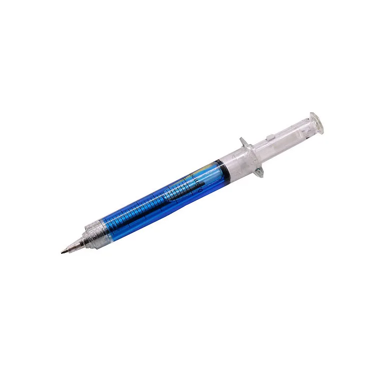 50 pcs blue 50 шт. странная шприц шариковая ручка 0,7 мм наконечник ручки синие чернила детский подарок ручка Студенческая школьная рекламная ручка - Цвет: 50 pcs blue