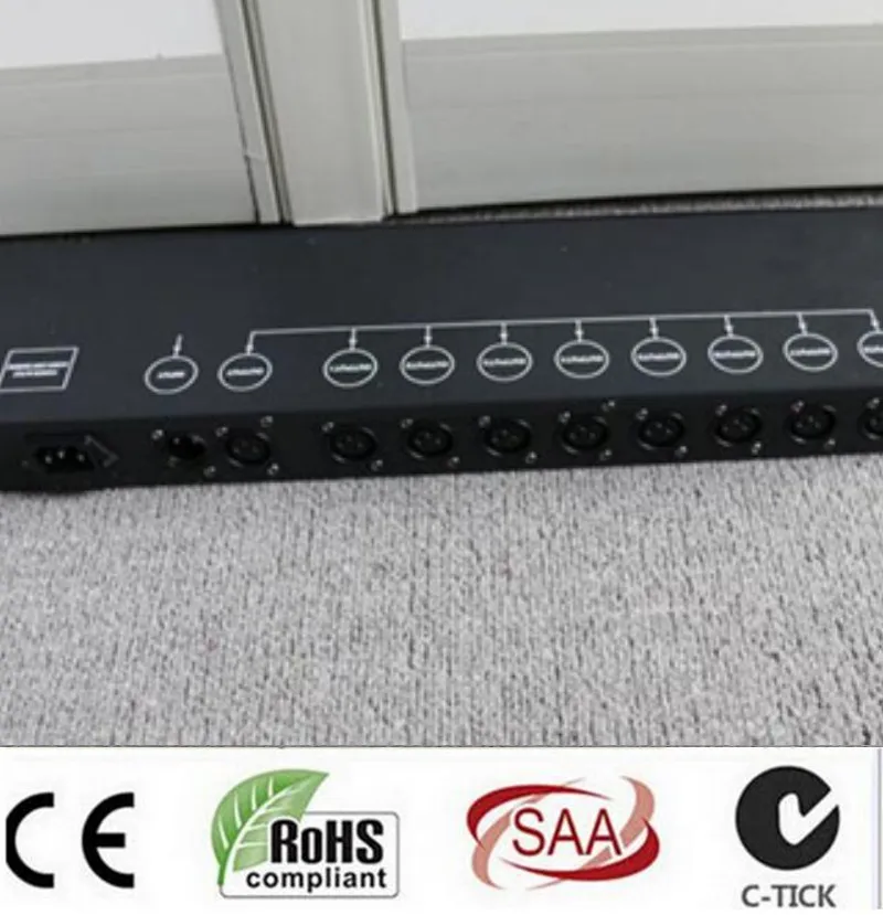 Сценический светильник контроллер dj DMX512 сплиттер светильник разделитель усилителя сигнала 8 способ DMX Дистрибьютор для сценического оборудования