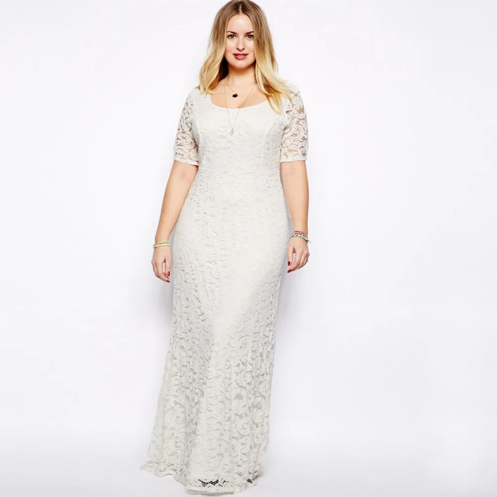 2XL-9XL вечернее платье плюс размер женское длинное черное кружевное Элегантное