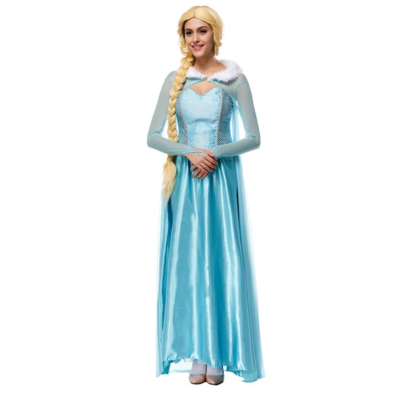 Костюм снежной принцессы для взрослых и женщин на Хэллоуин карнавальный костюм с