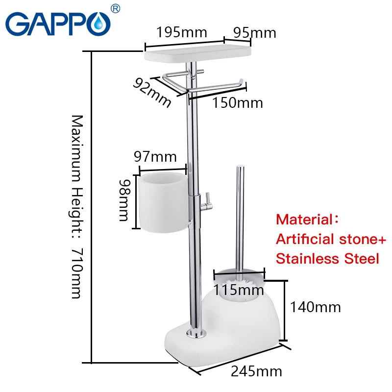 GAPPO держатели для туалетной щетки ванной белые унитаза отдельно стоящие