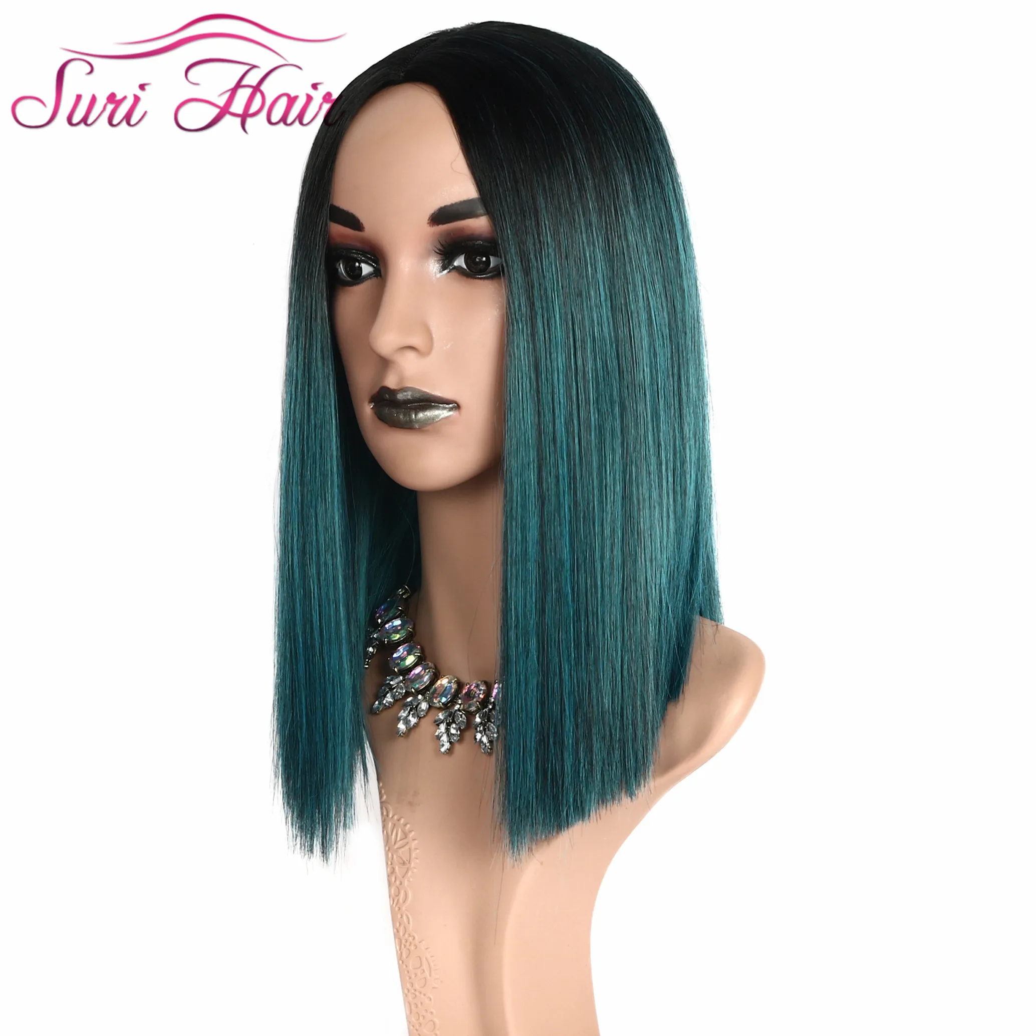Парик для косплея Suri Hair прямые синтетические волосы с эффектом омбре короткий