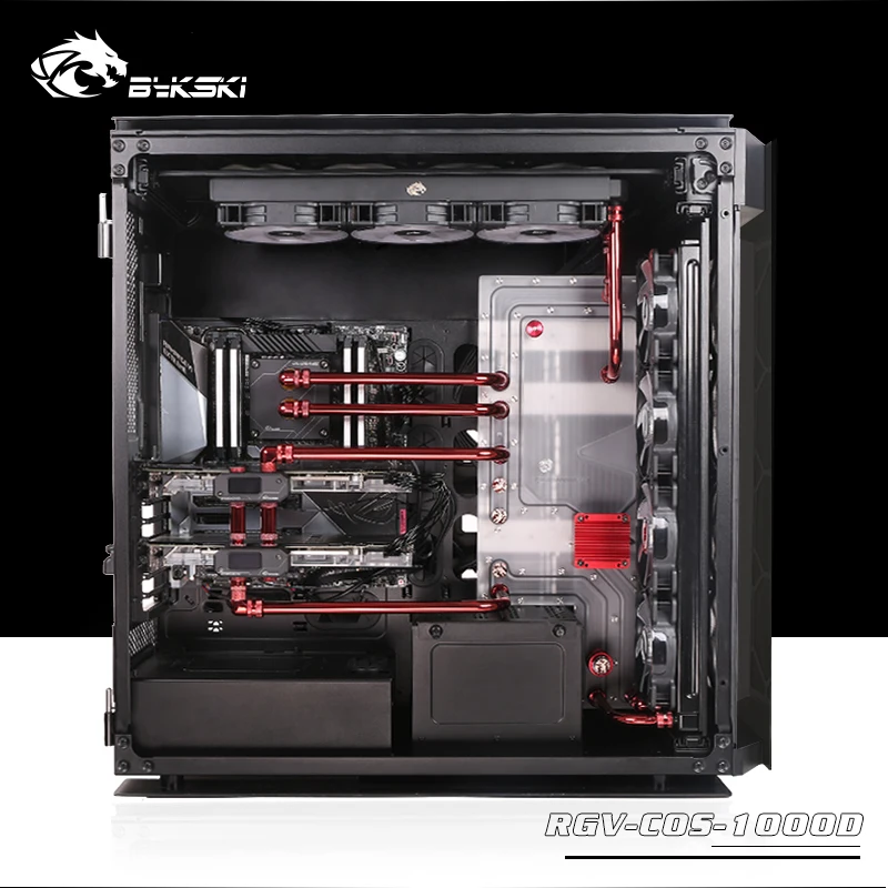 BYKSKI акриловая доска водяного канала решение использовать для CORSAIR 1000D чехол компьютера для процессора и GPU Блок охлаждения/3PIN RGB светильник